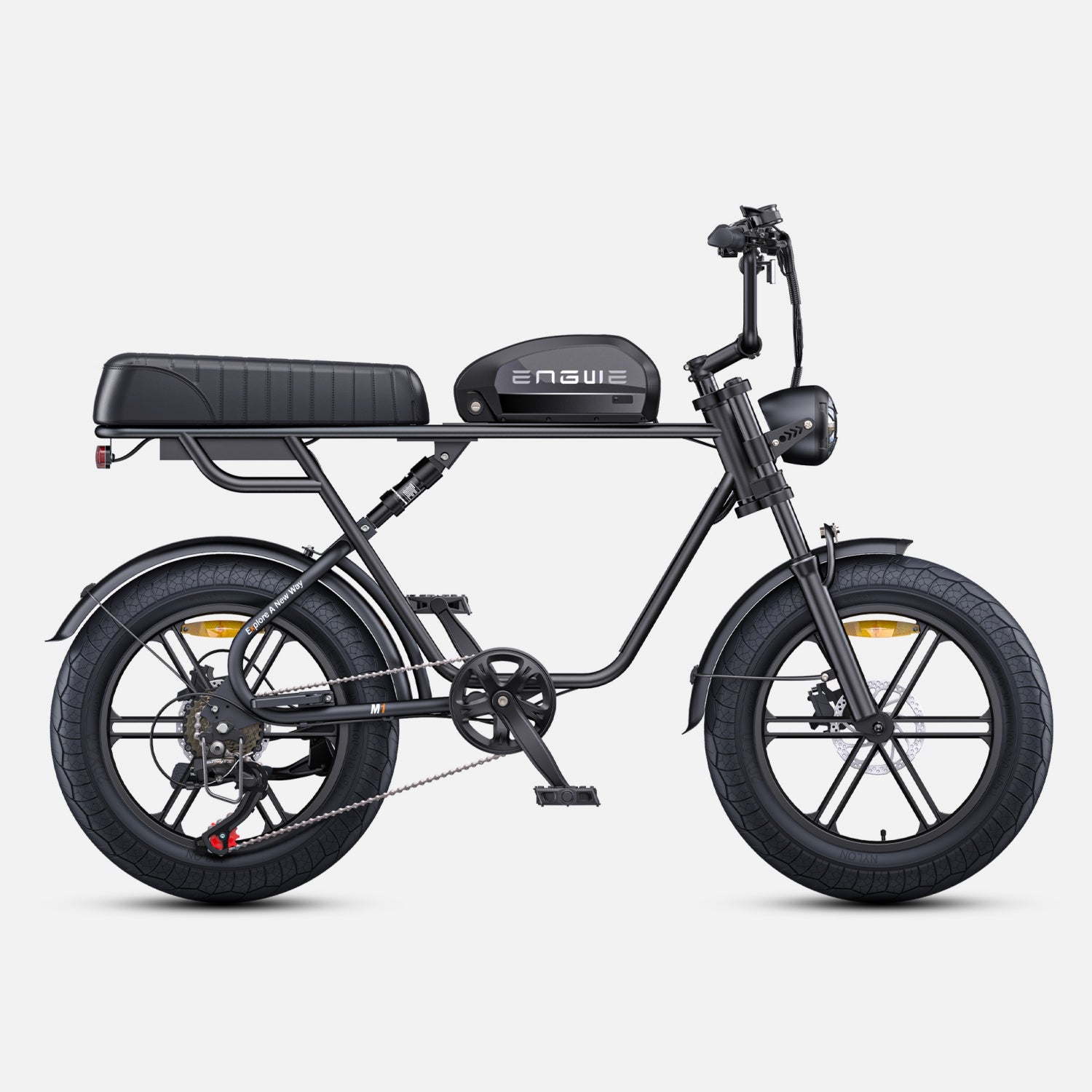 Electric Bicycle ENGWE M1 NL - 250W Motor 48V15.6AH Battery 20-inch Tires Hydraulic Disc Brakes Gripless Gear Shift Knob - Black