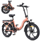 HillMiles MilePort 1 E-Bike – 250W Motor 36V13Ah Battery 20 Inch Tires Mechanical Disc Brake - Red