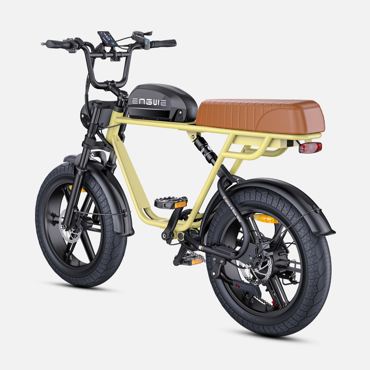 Vélo électrique ENGWE M1 EU - Moteur 250W Batterie 48V15.6AH Pneus 20 pouces Freins à disque hydrauliques - Jaune