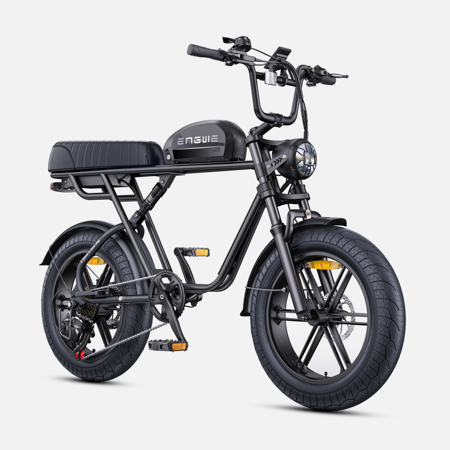 Electric Bicycle ENGWE M1 NL - 250W Motor 48V15.6AH Battery 20-inch Tires Hydraulic Disc Brakes Gripless Gear Shift Knob - Black