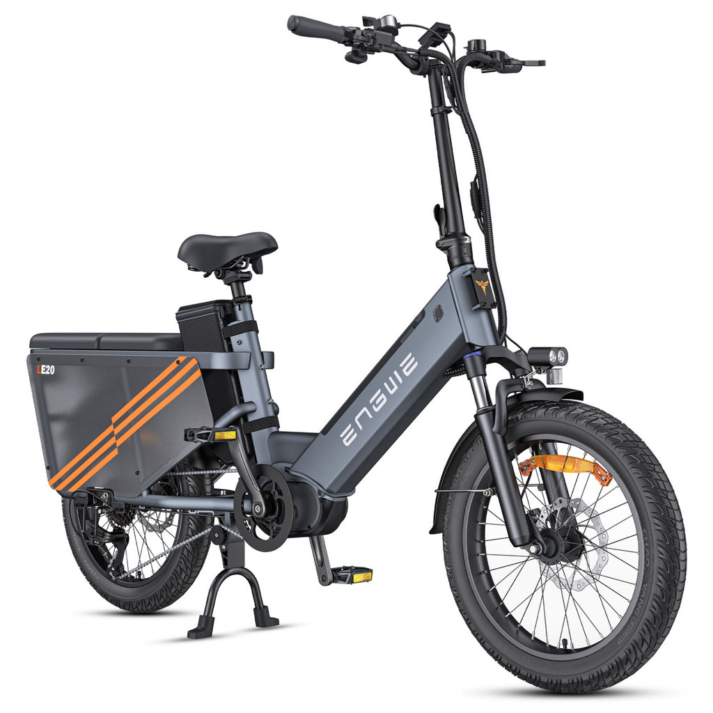 ENGWE LE20 EU Vélo électrique - Pneus de 20 pouces Moteur de 250 W Batterie unique de 48V19.2AH Freins hydrauliques - Gris