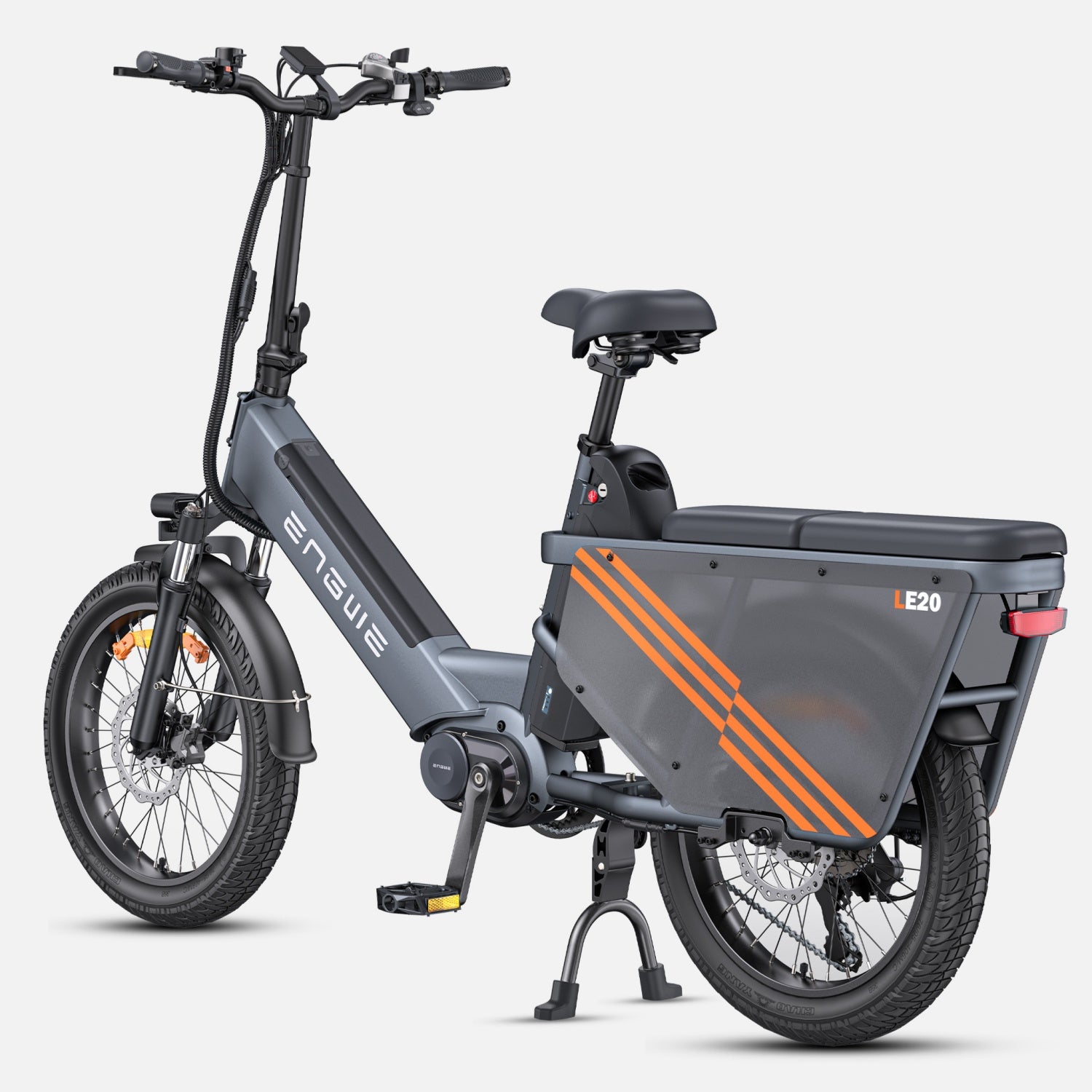 ENGWE LE20 Vélo Électrique UE - Pneus 20 Pouces Moteur 250W Double Batterie 48V38.4AH Freins Hydrauliques - Gris