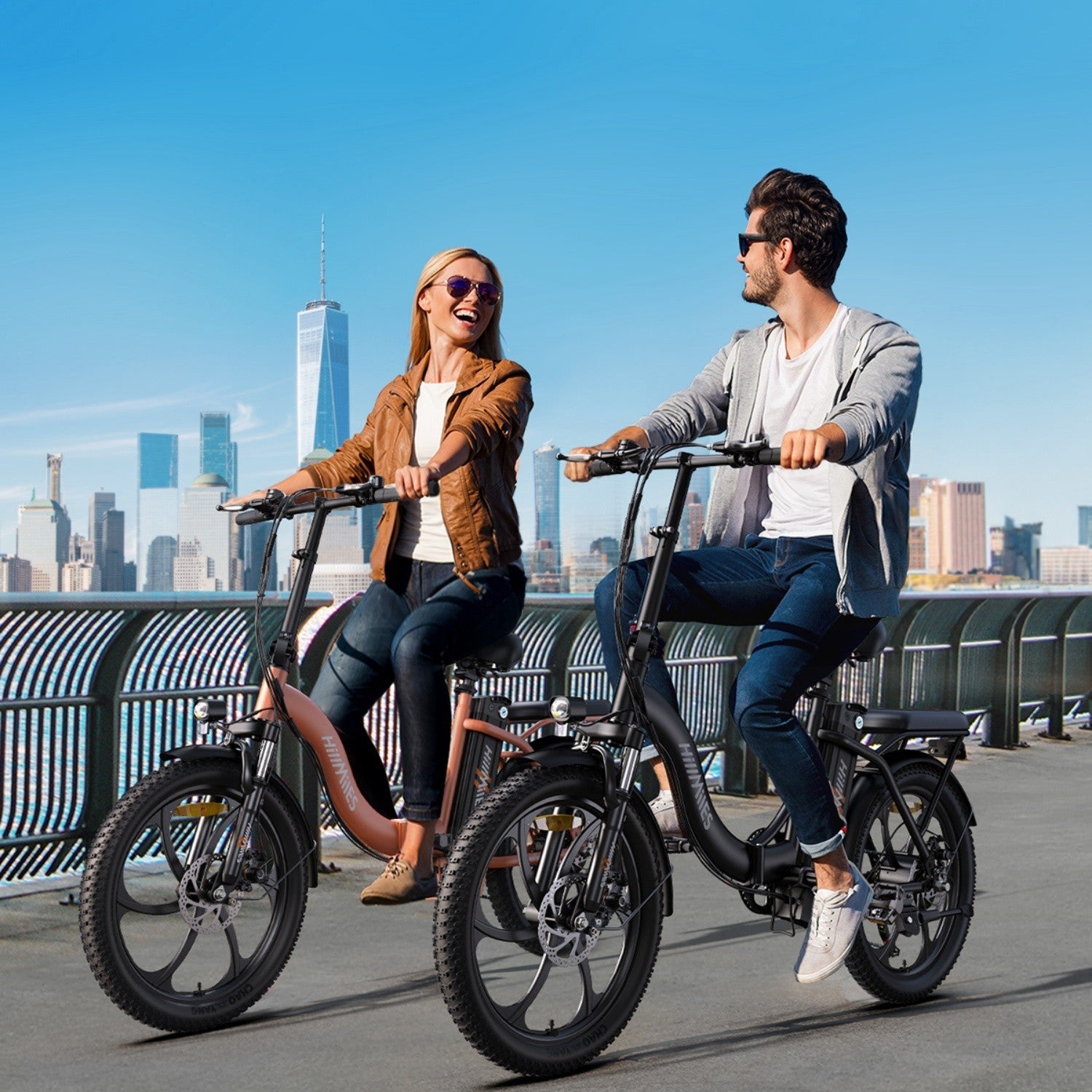 HillMiles MilePort 1 E-Bike – 250W Motor 36V13Ah Battery 20 Inch Tires Mechanical Disc Brake - Red