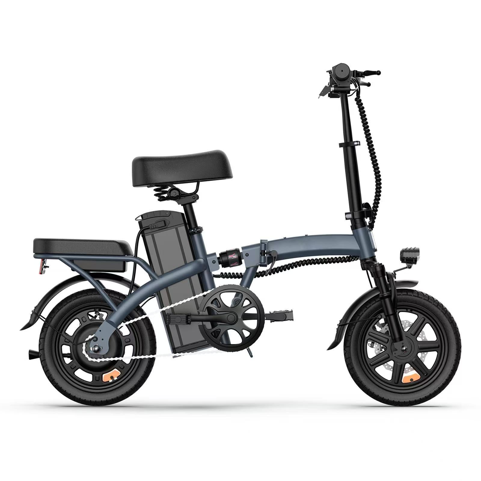 Vélo électrique URLIFE F1L - Moteur 250W Batterie 48V 7.5Ah Pneus 14 pouces Frein à disque - Gris