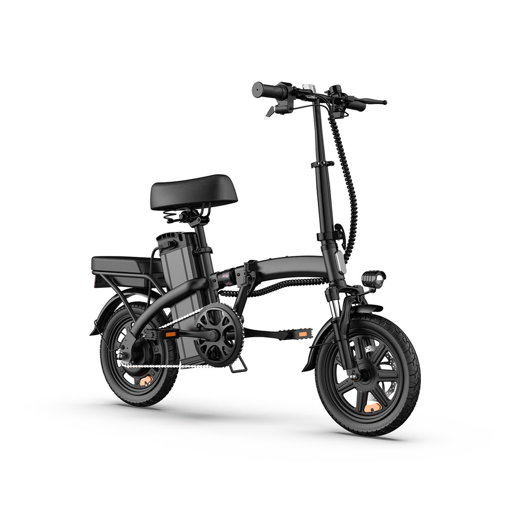Elektrofahrrad URLIFE F1L - 250W Motor 48V 7.5Ah Batterie 14 Zoll  Reifen Scheibenbremse - Schwarz