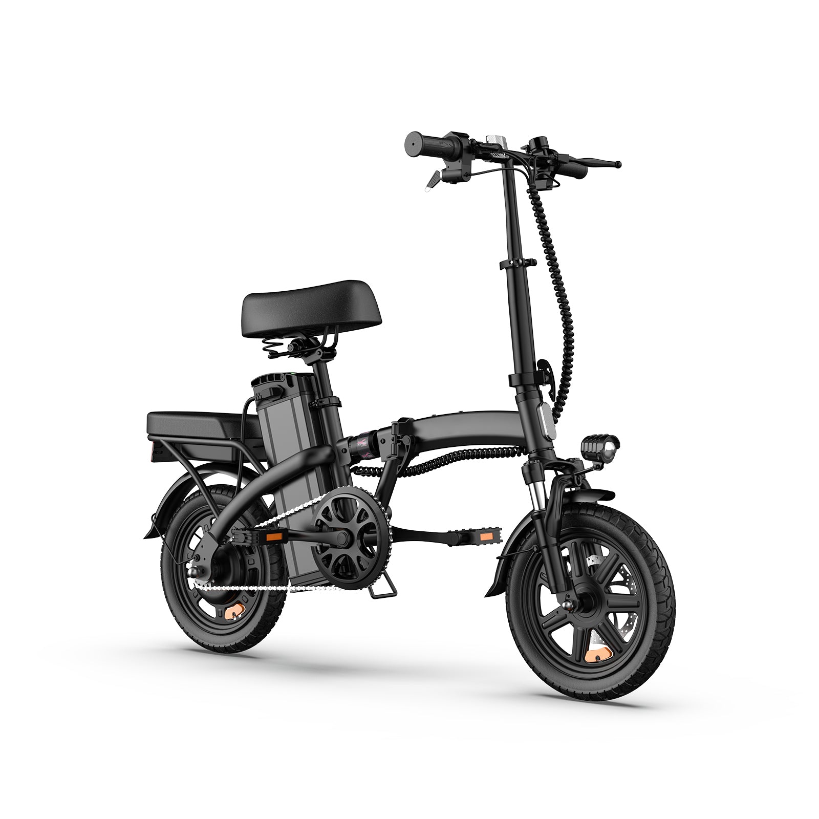 Elektrofahrrad URLIFE F1L - 250W Motor 48V 7.5Ah Batterie 14 Zoll  Reifen Scheibenbremse - Schwarz