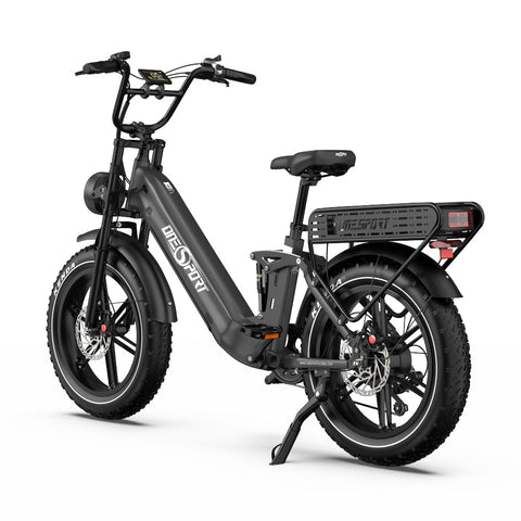 E-Bike ONESPORT OT08 PRO - Motor 500W Akku 48V18AH*2 20 Zoll Räder Scheibenbremse - Grau