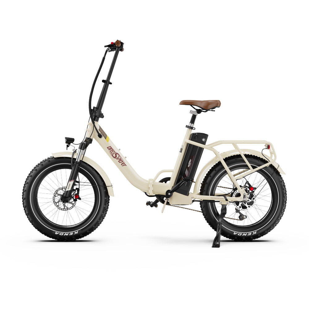 E-Bike ONESPORT OT16 MAX - Motor 500W Battery 48V18AH 20 Inch Wheels Disc Brake - Beige