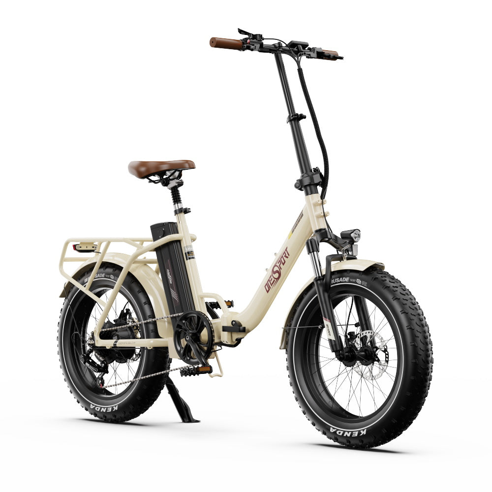 E-Bike ONESPORT OT16 MAX - Motor 500W Battery 48V18AH 20 Inch Wheels Disc Brake - Beige