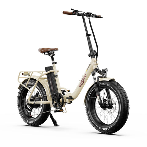 E-Bike ONESPORT OT16 MAX - Motor 500W Akku 48V18AH 20 Zoll Räder Scheibenbremse - Beige