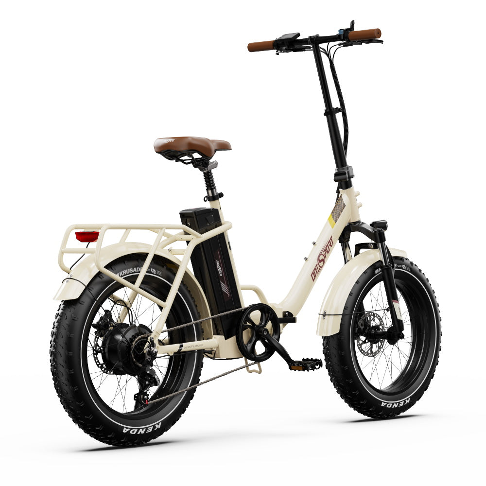 E-Bike ONESPORT OT16 MAX - Motor 500W Battery 48V18AH 20 Inch Wheels Disc Brake - Beige