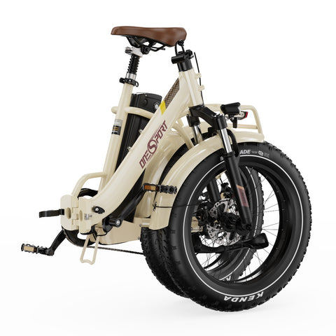 E-Bike ONESPORT OT16 MAX - Motor 500W Akku 48V18AH 20 Zoll Räder Scheibenbremse - Beige