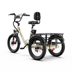 Electric Tricycle ONESPORT OT30 PRO - 500W Motor 48V18AH Battery 20 Inch Wheels Disc Brake – Beige