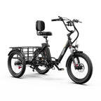 Electric Tricycle ONESPORT OT30 PRO - 500W Motor 48V18AH Battery 20 Inch Wheels Disc Brake - Black
