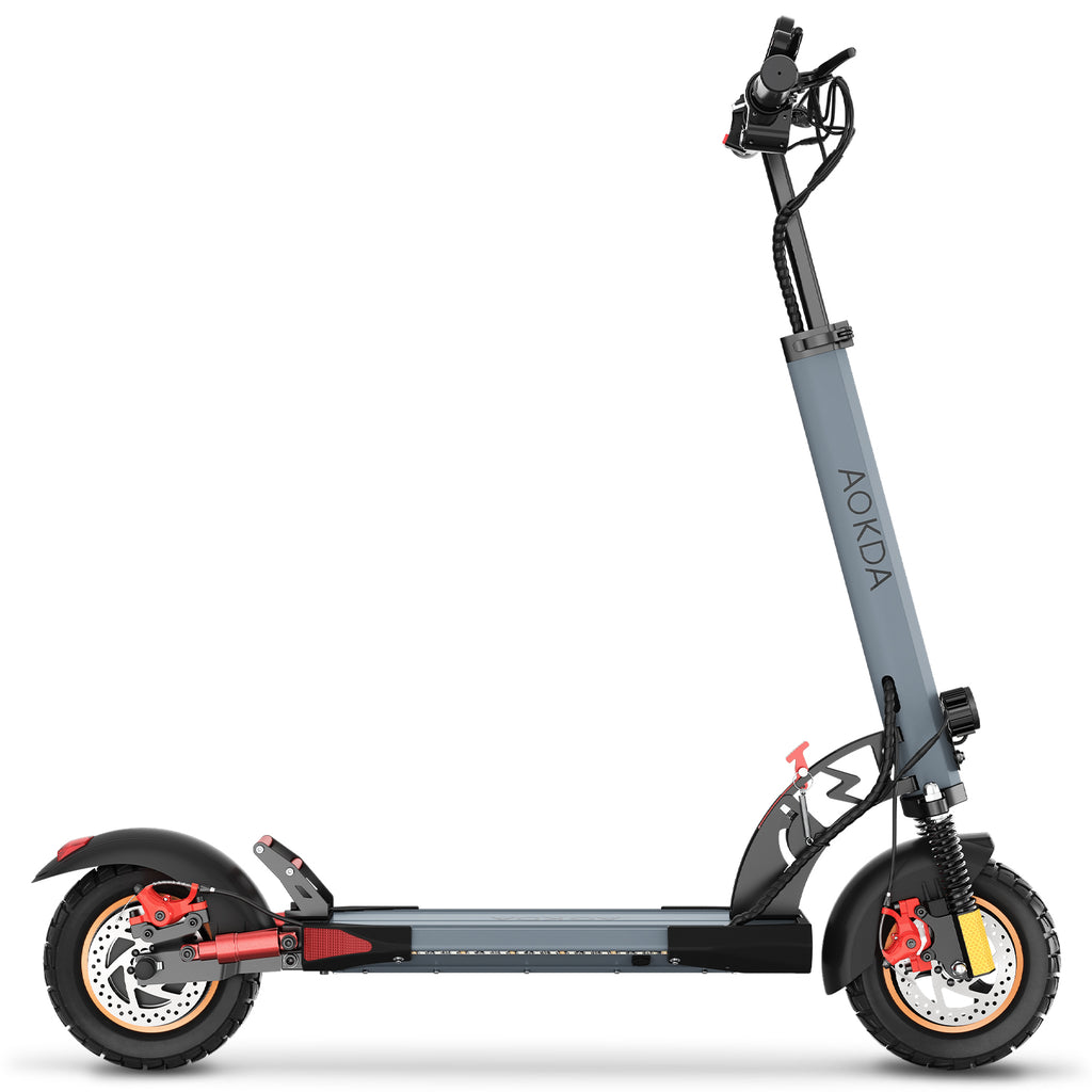 AOKDA AO-A1 Elektroroller - 250W Motor 48V10AH Akku 10 Zoll Reifen Scheibenbremse - Grau