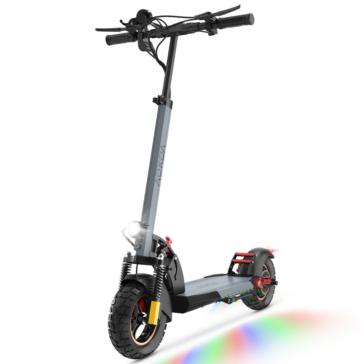 Trottinette électrique AOKDA AO-A1 - Moteur 800 W Batterie 48 V 12,5 Ah Pneus 10 pouces - Gris