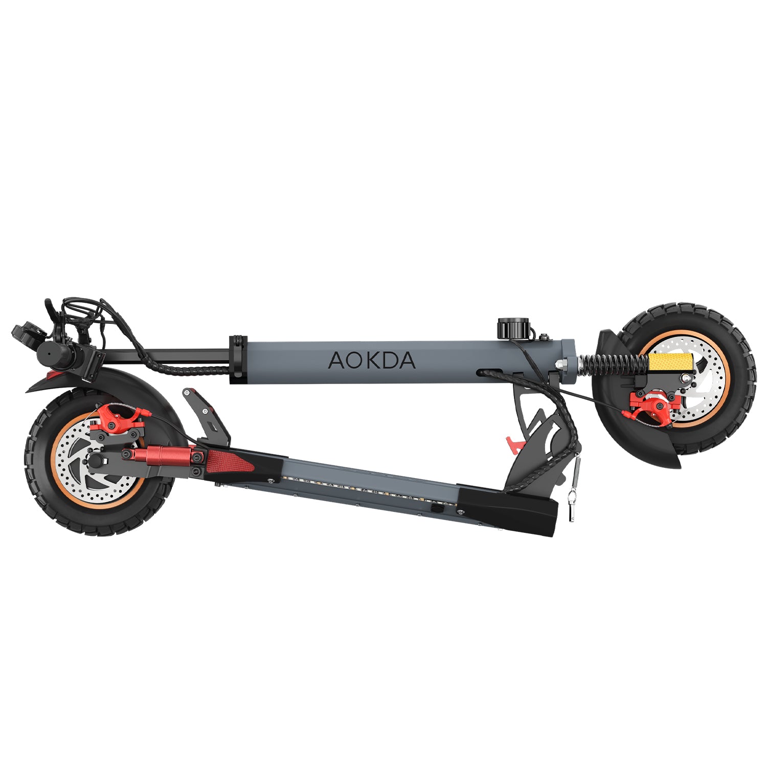 Trottinette électrique AOKDA AO-A1 - Moteur 800 W Batterie 48 V 12,5 Ah Pneus 10 pouces - Gris