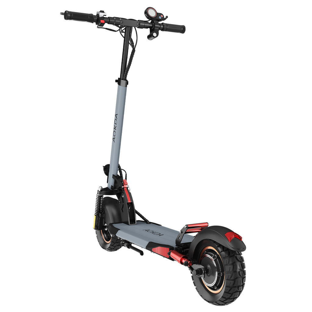 Trottinette électrique AOKDA AO-A1 - Moteur 800 W Batterie 48 V 12,5 Ah Pneus 10 pouces - Gris