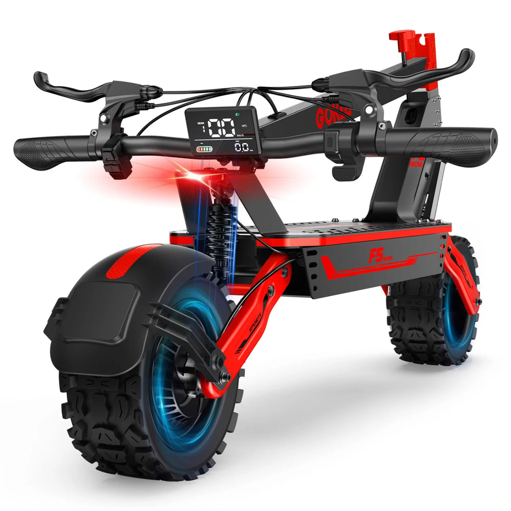 Rotes E-Bike 1000W 52V20Ah 43 Meilen Dualfederung