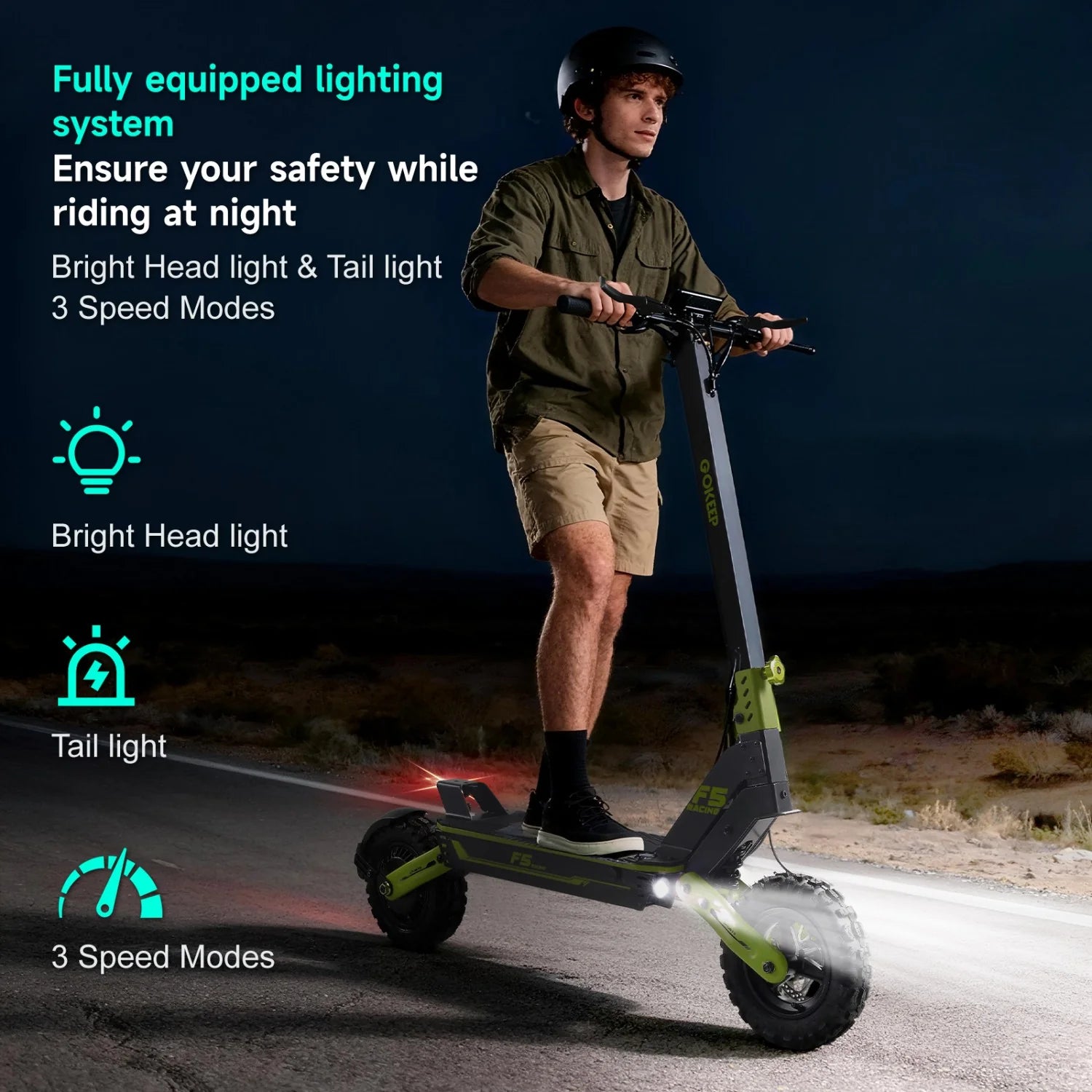 Green E-Bike 1000W 52V20Ah 43 Miles Dual Suspension