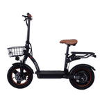 GELEIPU C14 Elektroroller - 500W 48V17.5Ah 14 Zoll E-Scooter mit mechanischer Scheibenbremse Eisenrahmen - Schwarz