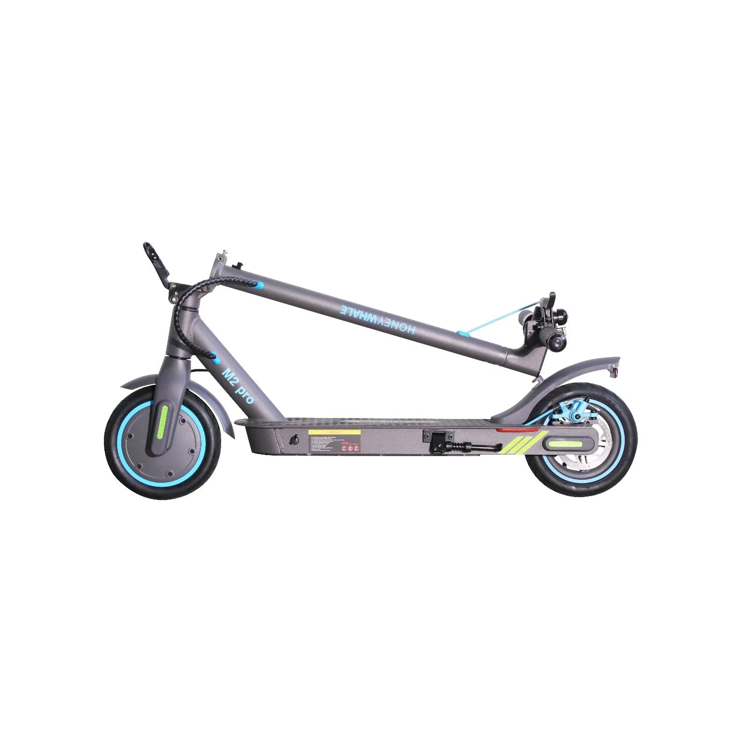 Honey Whale M2 PRO Folding E-Scooter - 500W Motor 36V10.4Ah Battery 8.5 Inch Tires Disc Brake - Black Blue