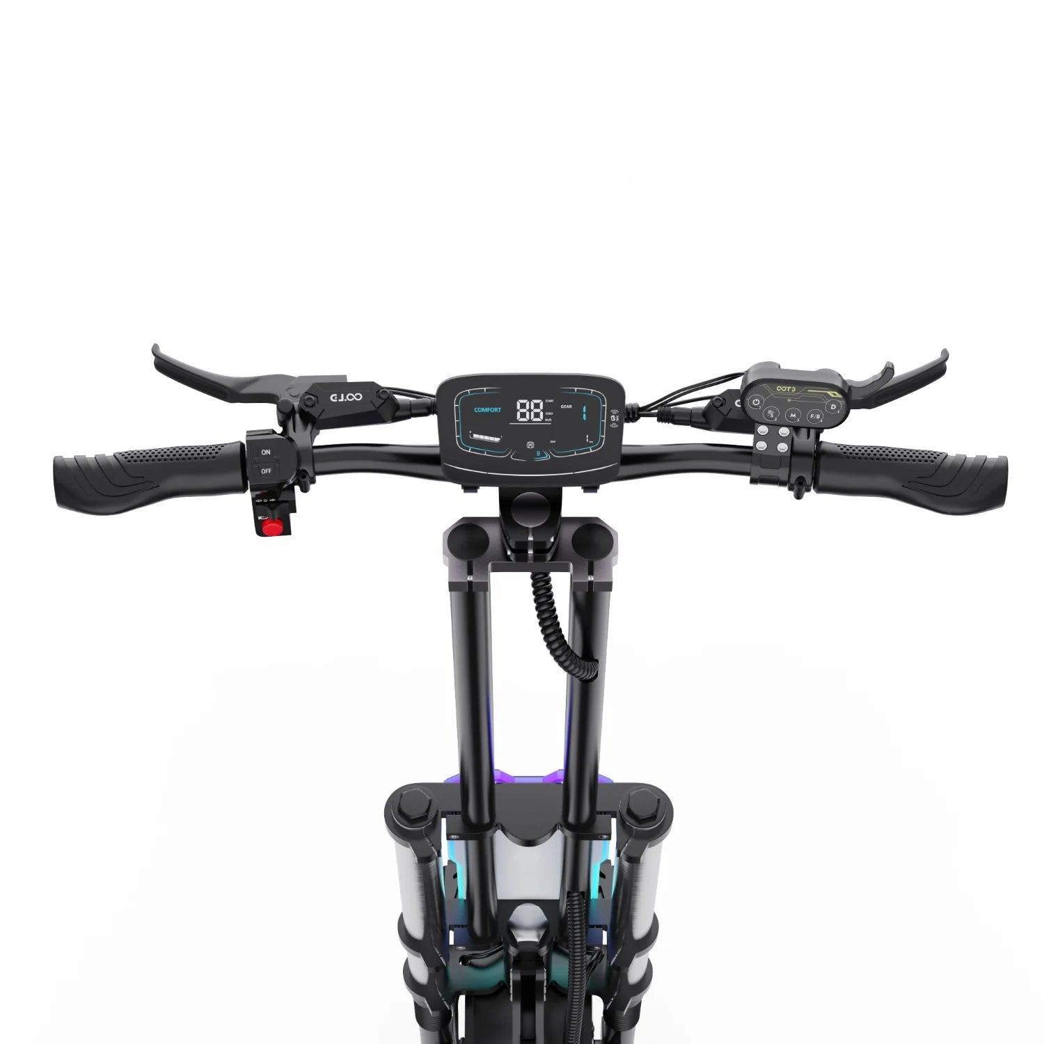 Trottinette électrique OOTD T90 - Moteur 2100W*2 Batterie 60V31.2AH Pneus 13" Frein à huile - Noir Gris