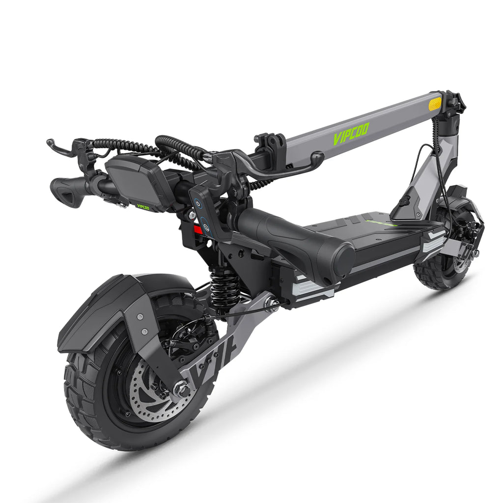 Trottinette électrique VIPCOO VC-VS6 - Moteur 1000W Batterie 48V18.2Ah Pneus 10" Pliable Frein à disque mécanique - Gris