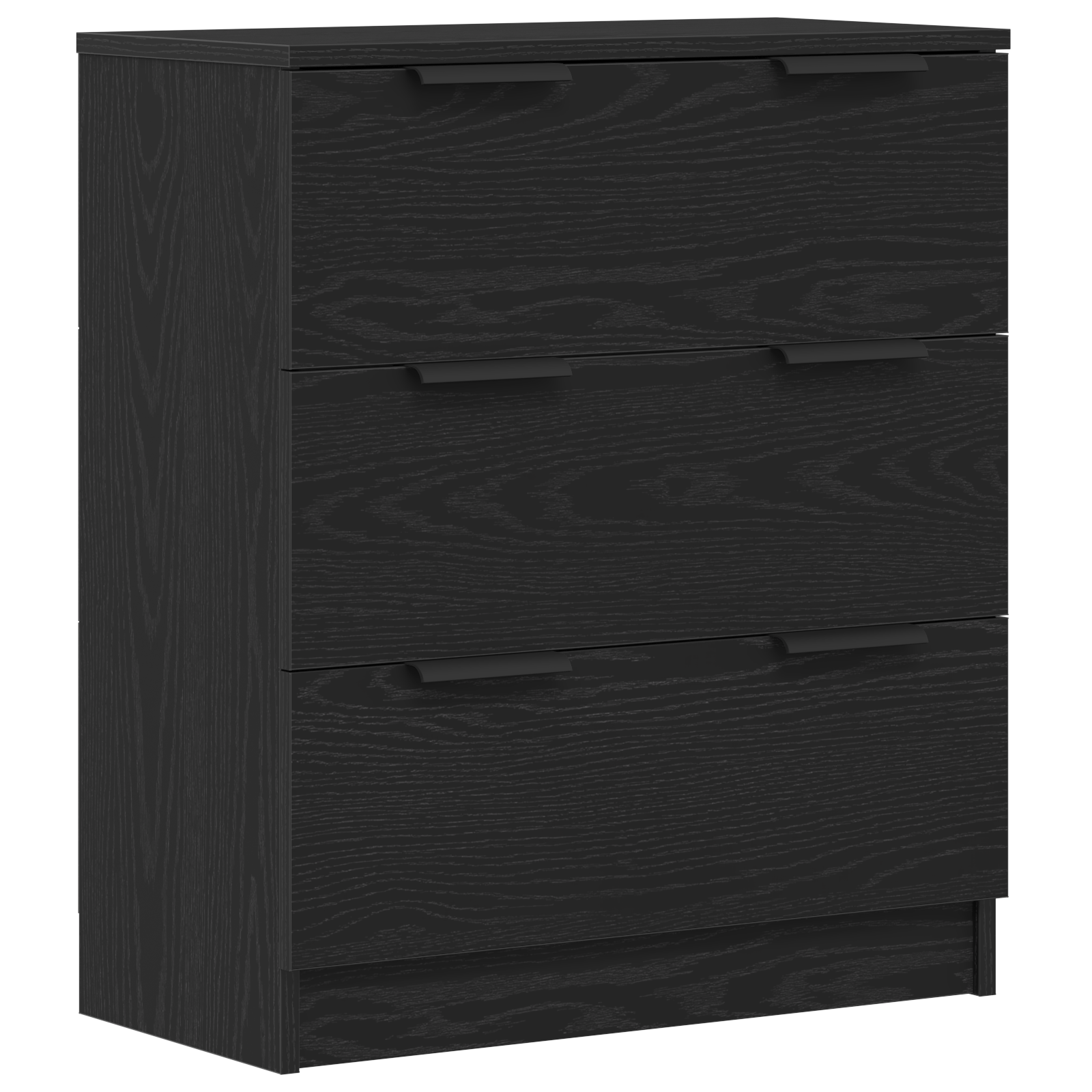 vidaXL Sideboard 3 pcs Schwarz Eichen-Optik 180 x 30 x 70 cm