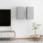 vidaXL | Wand TV Schrank | 2 pcs Betongrau 30,5 x 30 x 60 cm Holzwerkstoff