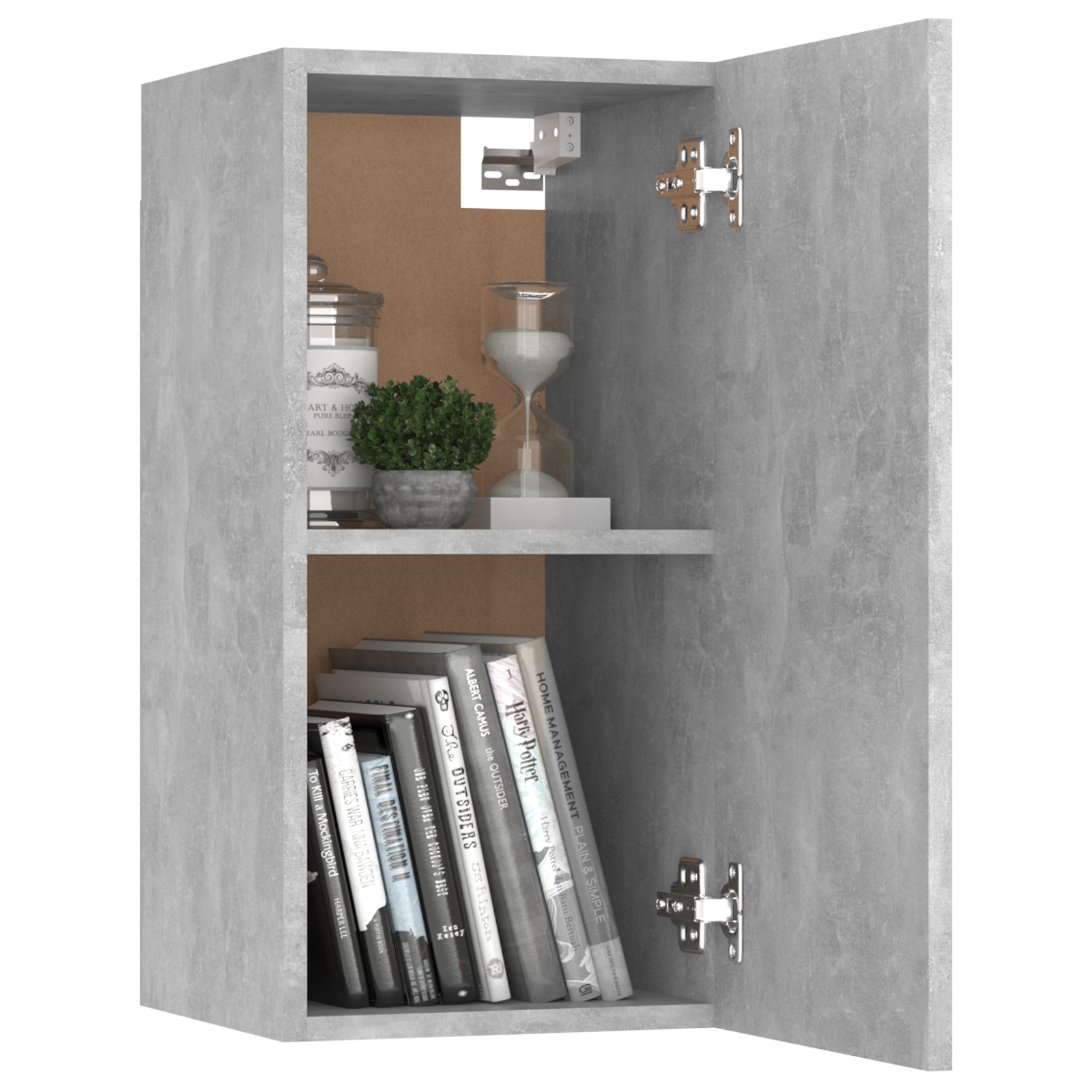 vidaXL | Wand TV Schrank | 2 pcs Betongrau 30,5 x 30 x 60 cm Holzwerkstoff