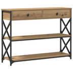 vidaXL Konsole Tisch mit Schubladen Artisan-Eiche 100 x 28 x 75 cm