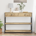 vidaXL Konsole Tisch mit Schubladen Artisan-Eiche 100 x 28 x 75 cm
